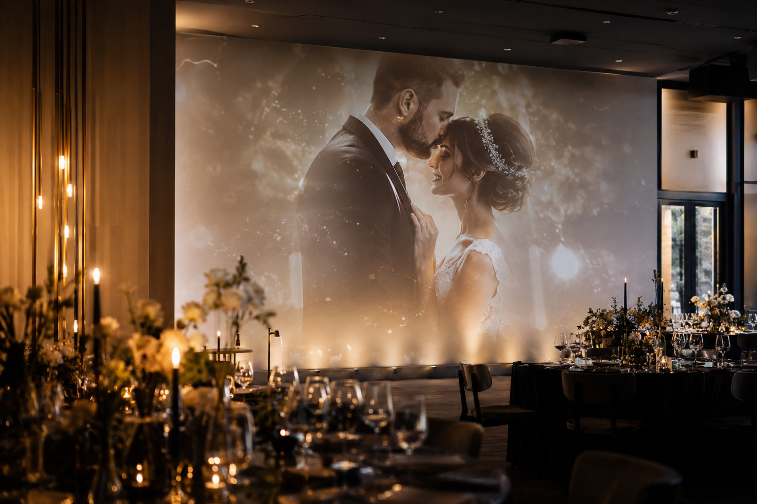 Nebula X1 Pro System auf einer Hochzeit — Indoor-Kino für die Gäste
