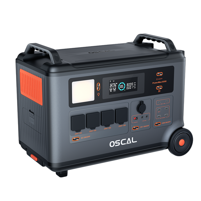 Oscal PowerMax6000 Power Station with 3600Wh Capacity and 6000W Output Power