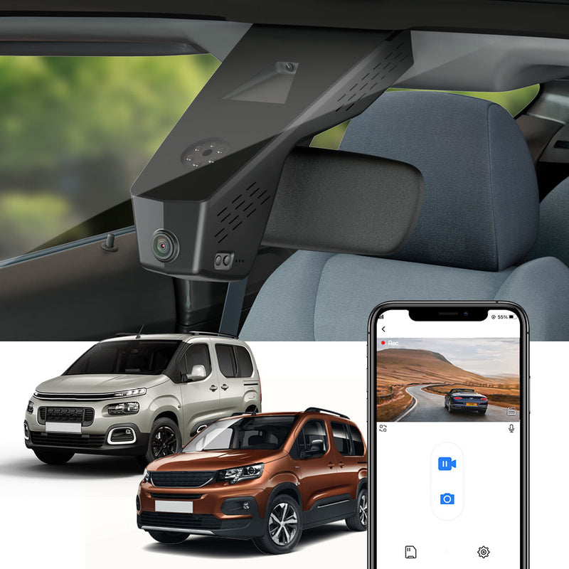 FITCAMX Dashcam für Citroen Berlingo und Peugeot Rifter 2018-2023