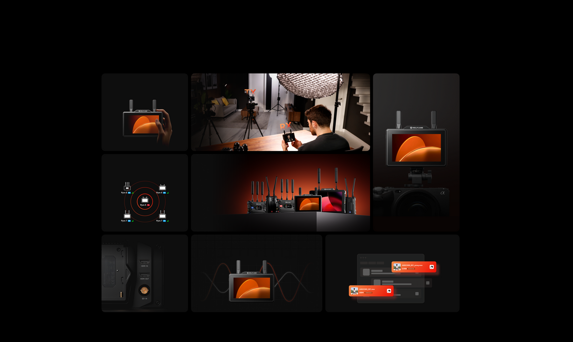 Hollyland Pyro 5 drahtloser 5,5" Transceiver-Monitor