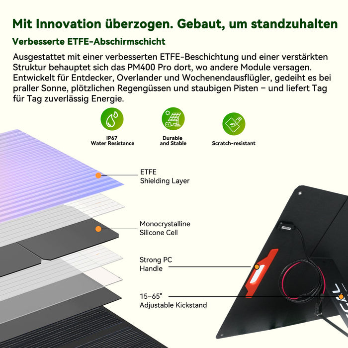 Oscal PM400 Pro Solarpanel mit 400W Leistung