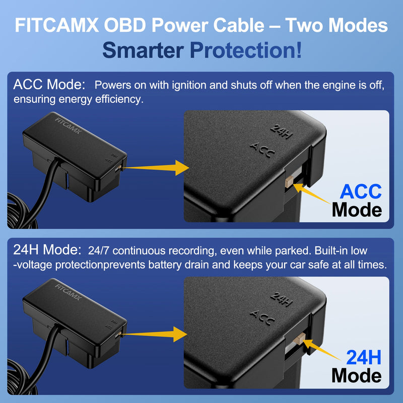 FITCAMX OBD-Kabel für den Parkmodus