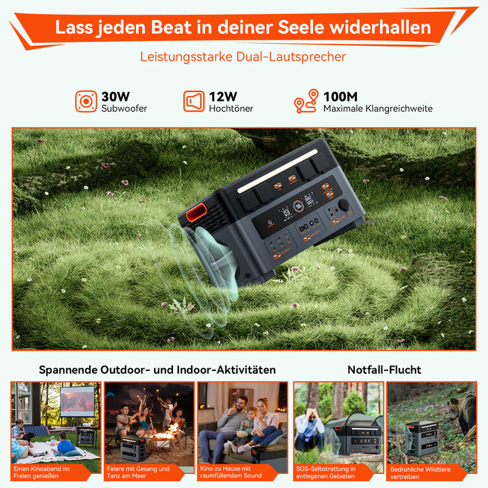 Oscal PowerMax 2400 Pro Powerstation mit 2016Wh Kapazität und 2400W Ausgangsleistung