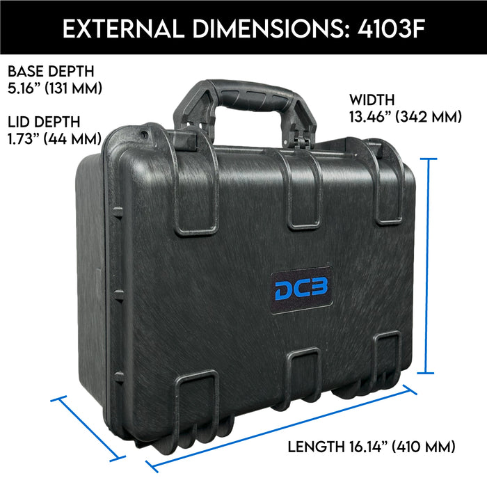 DCB 4103F waterproof protective case with foam