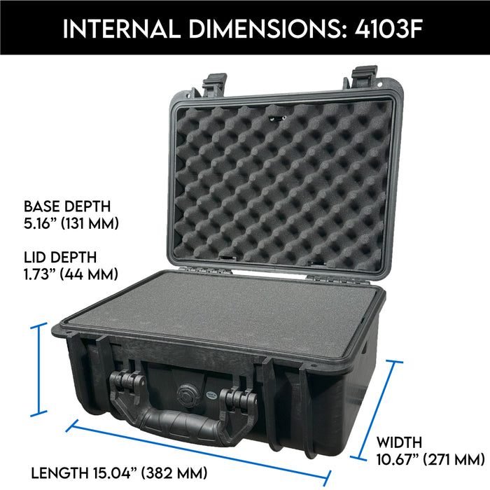 DCB 4103F waterproof protective case with foam
