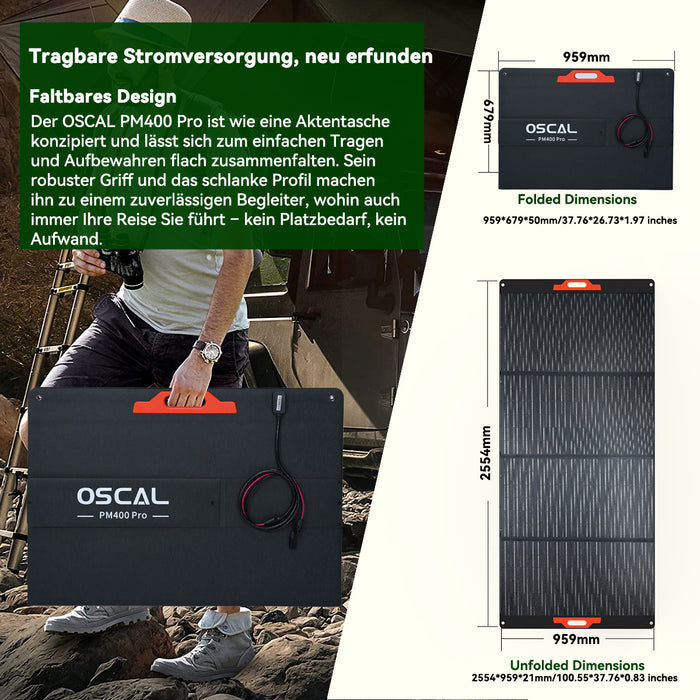 Oscal PM400 Pro Solarpanel mit 400W Leistung