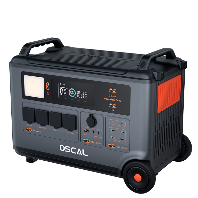 Oscal PowerMax6000 Power Station with 3600Wh Capacity and 6000W Output Power