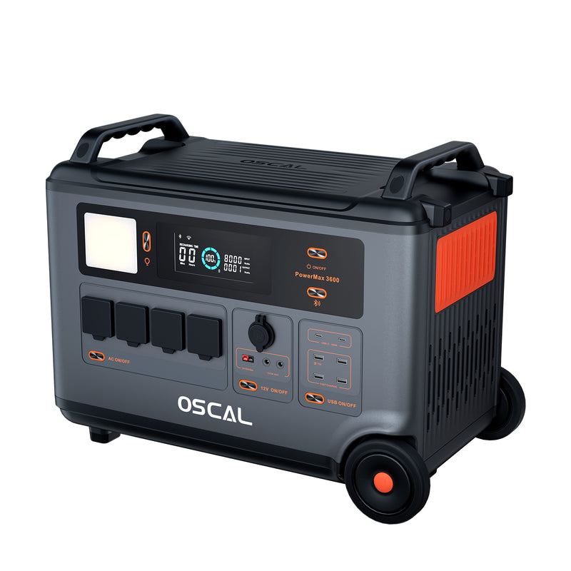 Oscal PowerMax 3600 Power Station with 3600Wh Capacity and 3600W Output Power