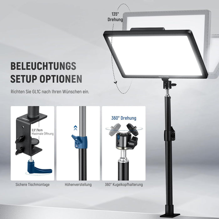 NEEWER Gl1C RGB 38x23cm Lichtpanel mit 2,4G/WLAN/Bluetooth/StreamDeck/App-Steuerung