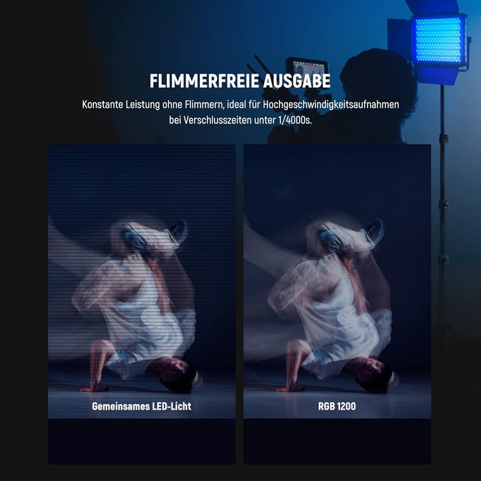 NEEWER 2er Set RGB1200 LED Videoleuchte mit APP/2,4G Steuerung