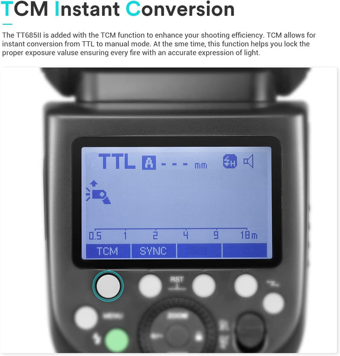 Godox TT685 II S/C/N/F Aufsteckblitz mit HSS, TTL 2.4 GHz (Ausstellungsware)
