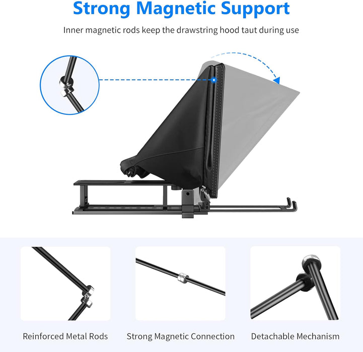 NEEWER X14 Teleprompter mit RT 110 Fernbedienung und APP Steuerung