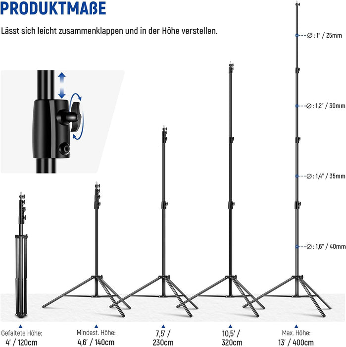 NEEWER 400cm luftgepolsterter Lichtständer