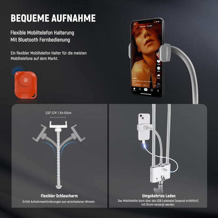 NEEWER BH40B Kosmetiklicht mit Handyhalter und Tasche