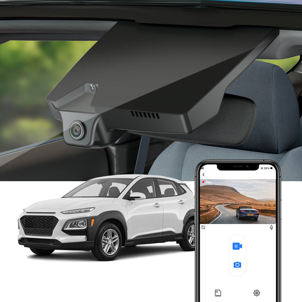 FITCAMX Dashcam für 2018 - 2021 Hyundai Kona und Kona Electric (Spiegelabdeckung Teilenummer 96031-J9000)