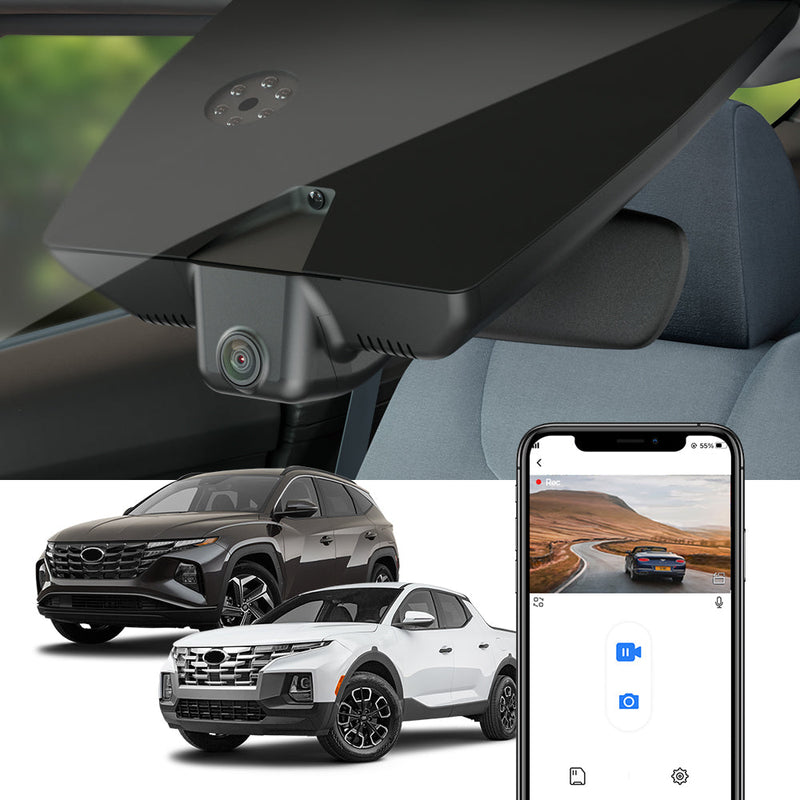 FITCAMX Dashcam für Hyundai Santa Cruz und Hyundai Tucson 2022-2026 (Spiegelabdeckung Teilenummer 96030-N9000)