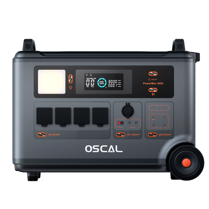 Oscal PowerMax 3600 Power Station with 3600Wh Capacity and 3600W Output Power