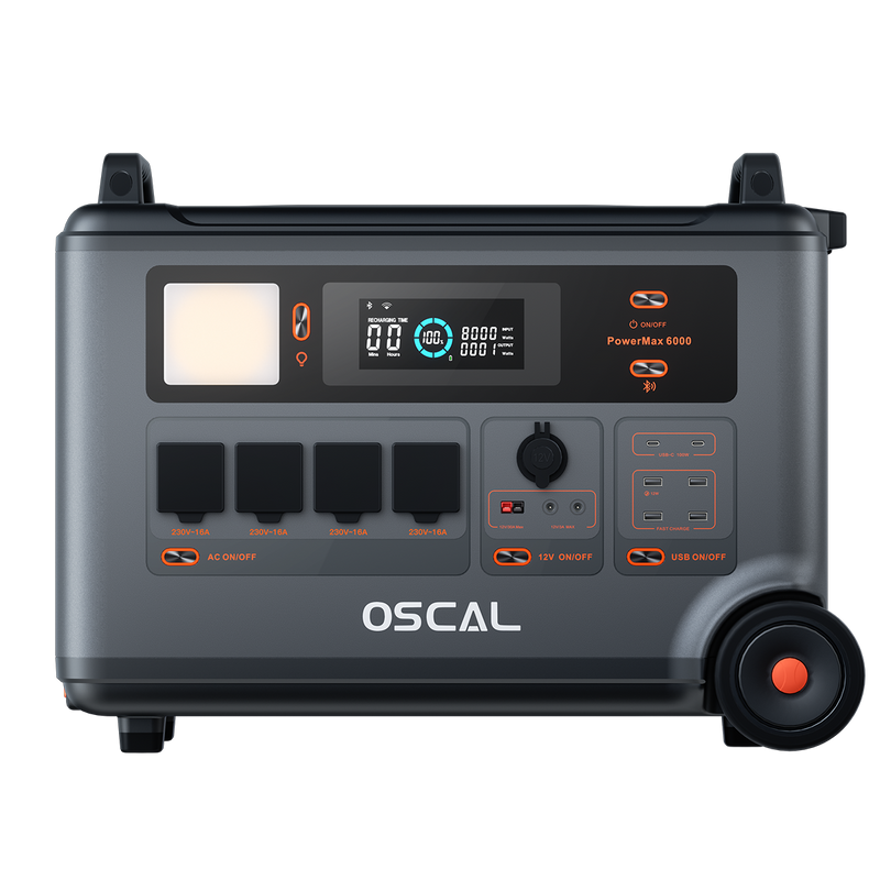 Oscal PowerMax6000 Power Station with 3600Wh Capacity and 6000W Output Power