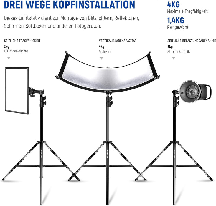 NEEWER 220cm luftgepolstertes Lichtstativ