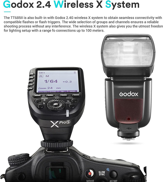 Godox TT685 II S/C/N/F Aufsteckblitz mit HSS, TTL 2.4 GHz (Ausstellungsware)