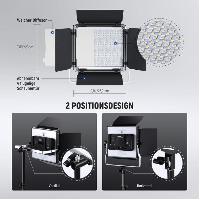 NEEWER Set 2×660 PRO RGB LED Videoleuchte