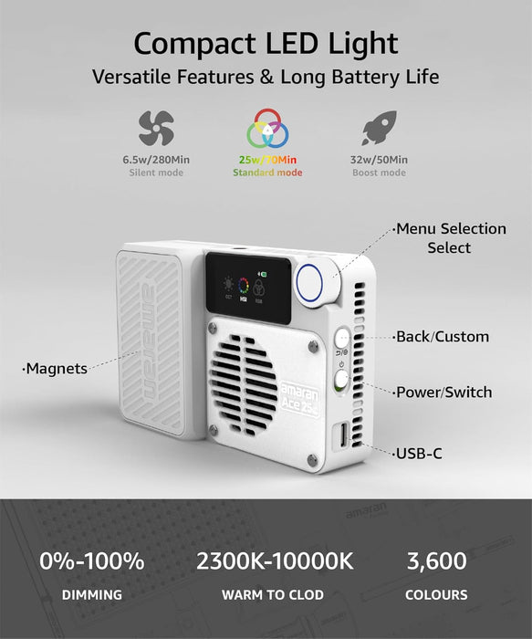 Amaran Ace 25c Kit - All-in-one On-Camera Kit