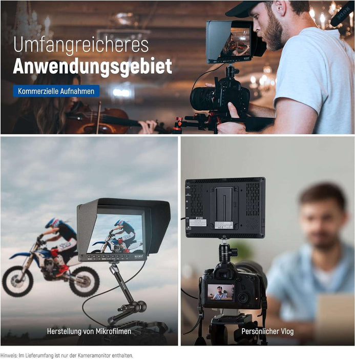 NEEWER (new) F100 7" Kamera HD Monitor mit 2600mAh Akku