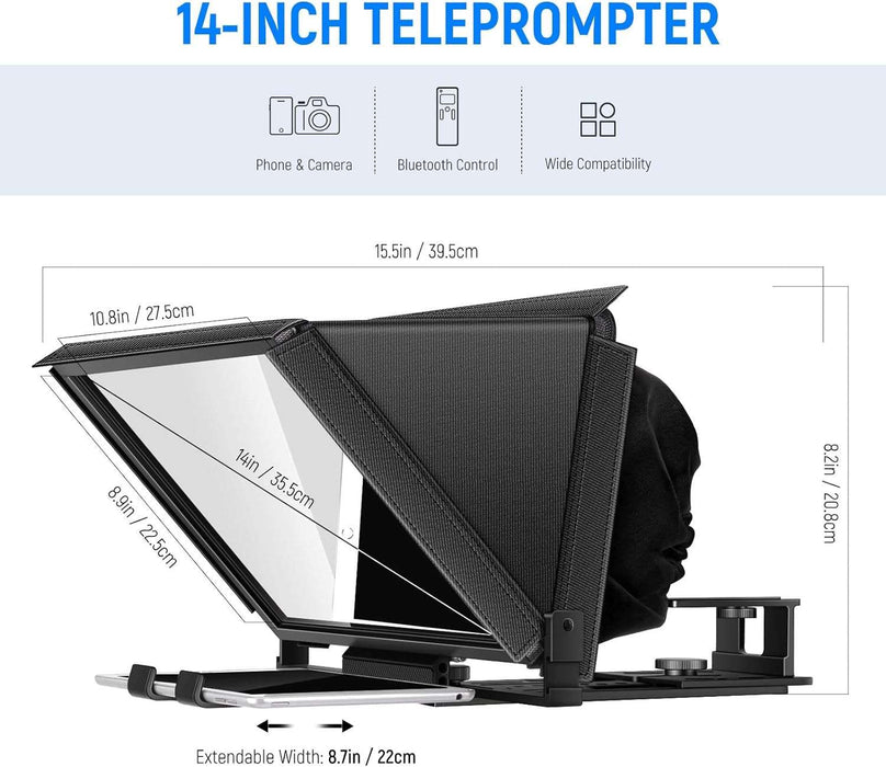 NEEWER X12 Teleprompter aus Aluminiumlegierung mit App-Steuerung