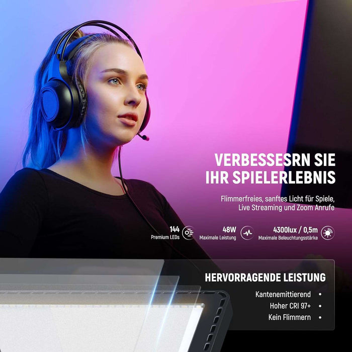 NEEWER Gl1C RGB 38x23cm Lichtpanel mit 2,4G/WLAN/Bluetooth/StreamDeck/App-Steuerung