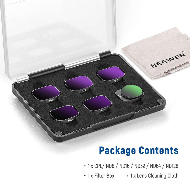 NEEWER Aluminum ND(8-128) CPL Filter Set Kompatibel mit DJI Mini 3/Mini 3 Pro