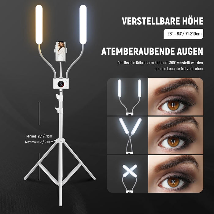 NEEWER BH40B Kosmetiklicht mit Handyhalter und Tasche