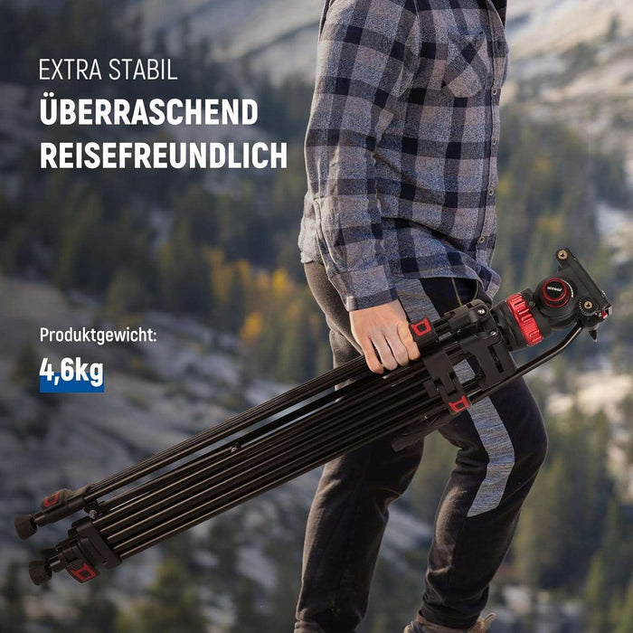 NEEWER TP75 188cm Pro Videostativ mit Fluidkopf