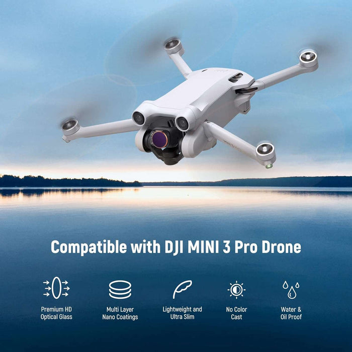 NEEWER 4 variable ND Filter Set kompatibel mit DJI Mini 3/Mini 3 Pro