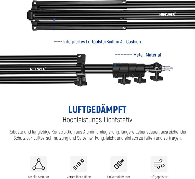 NEEWER 220cm luftgepolstertes Lichtstativ