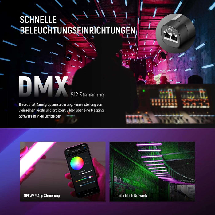 NEEWER TL60 RGB 65cm Röhrenlicht