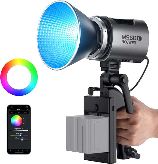 NEEWER MS60C RGB LED Videoleuchte mit 2,4G/APP Steuerung