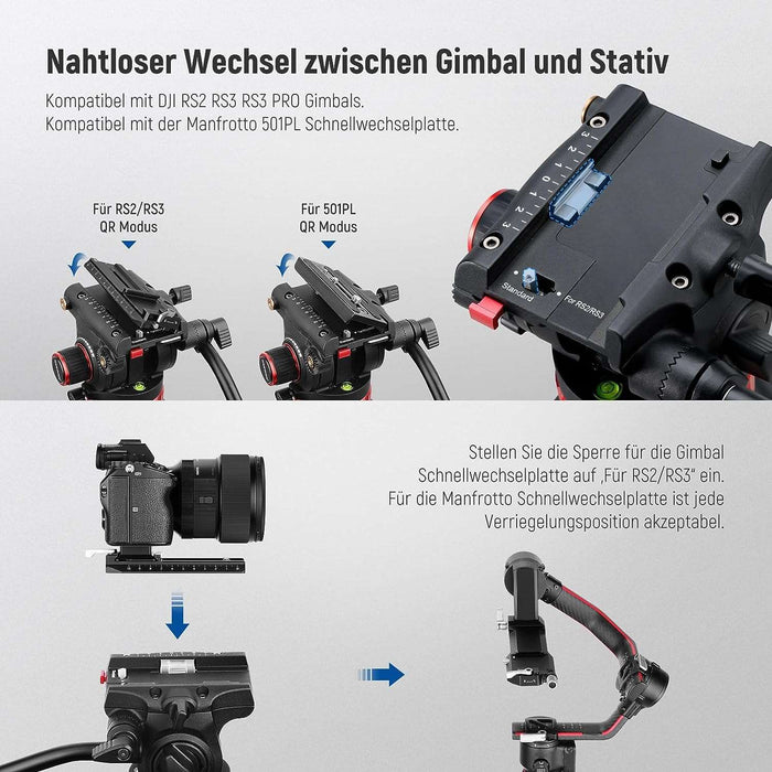 NEEWER TP75 188cm Pro Videostativ mit Fluidkopf