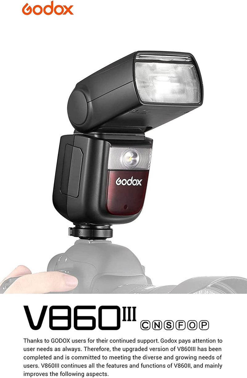Godox V860 III KIT - TTL, HSS, 2.4 GHz GN60 flash unit