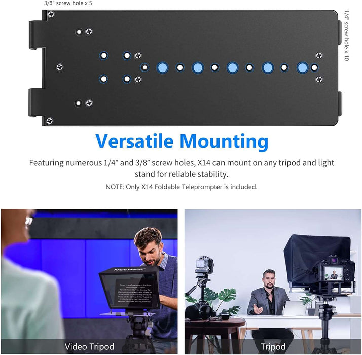 NEEWER X14 Teleprompter mit RT 110 Fernbedienung und APP Steuerung