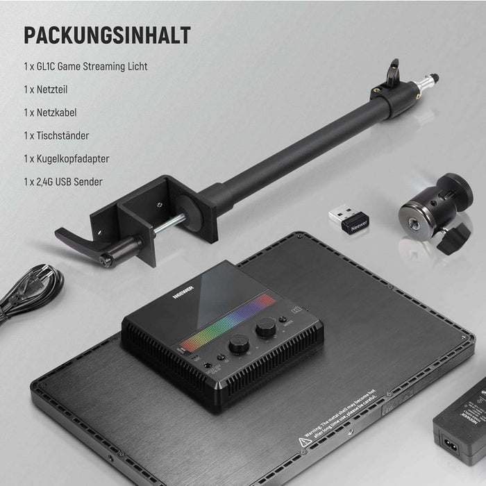 NEEWER Gl1C RGB 38x23cm Lichtpanel mit 2,4G/WLAN/Bluetooth/StreamDeck/App-Steuerung