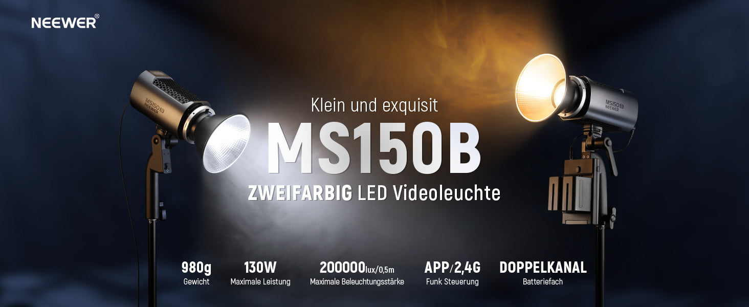 NEEWER MS150B 130W Bi-Color LED Video Licht