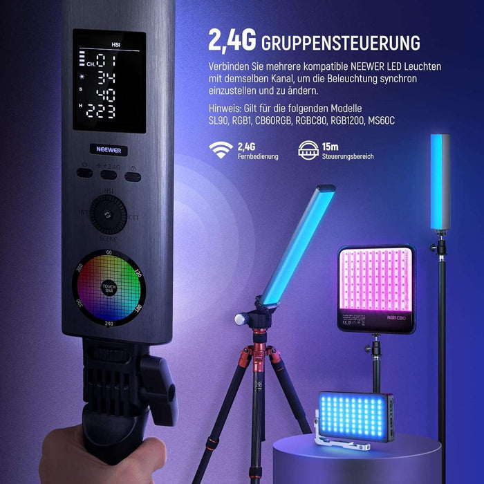 NEEWER BH-30S RGB Lichtstab mit 2,4G/APP Steuerung