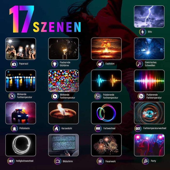 NEEWER 2×RGB168 RGB LED 46,5cm Videopanel mit 2×200CM Lampenstativ+Tragetasche
