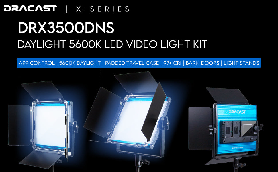 Dracast X Series LED500 Tageslicht 3er Licht-Set