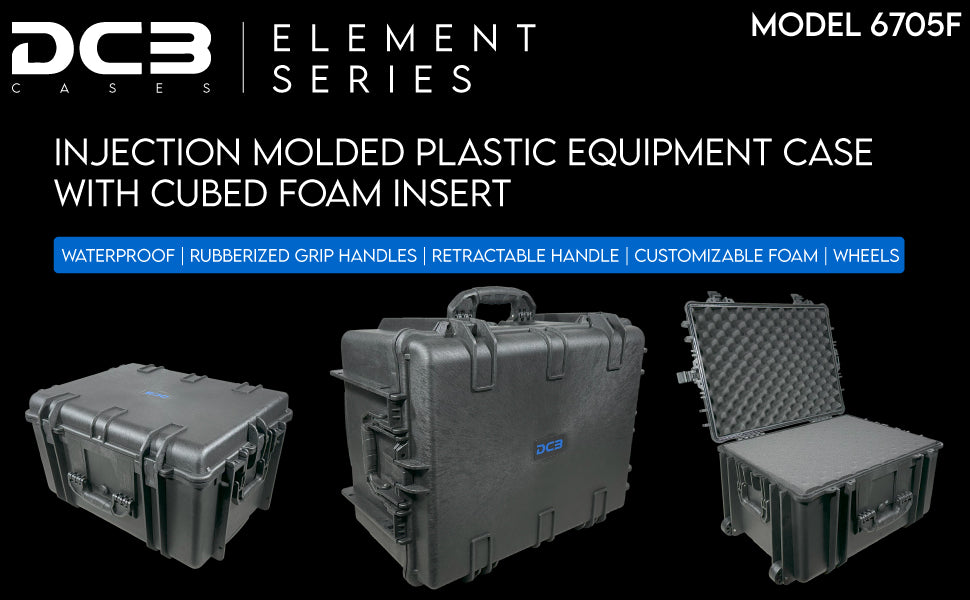 DCB 6705F waterproof protective case with foam