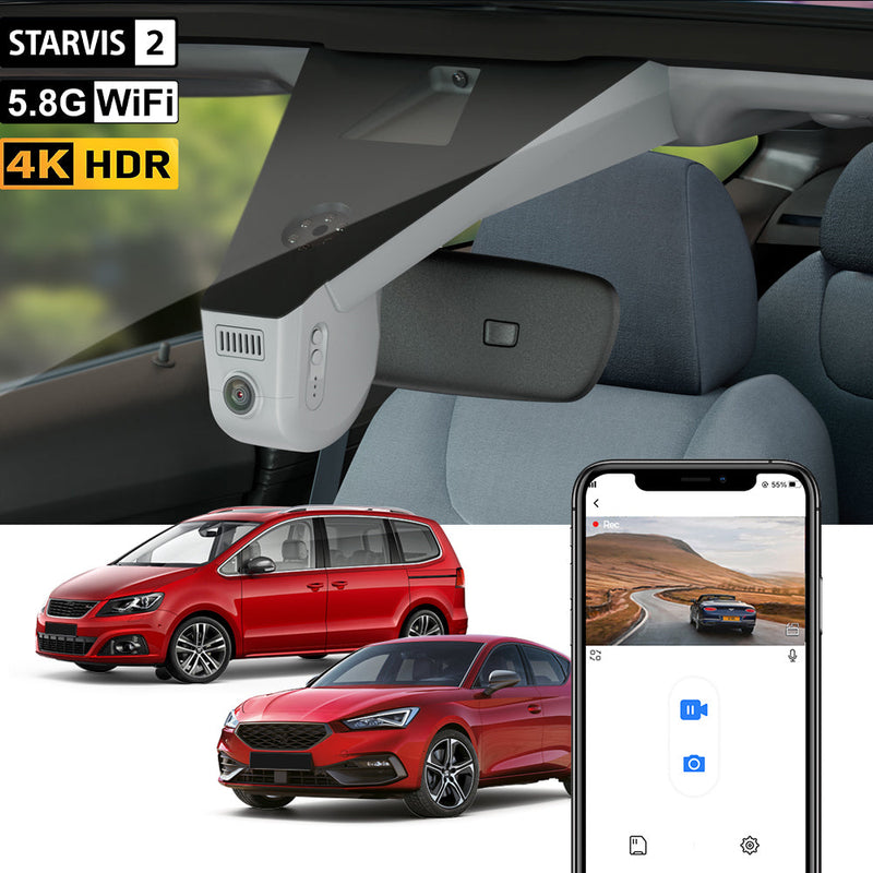 FITCAMX Dashcam für Seat Alhambra 2016-2021 und Leon 2013-2020
