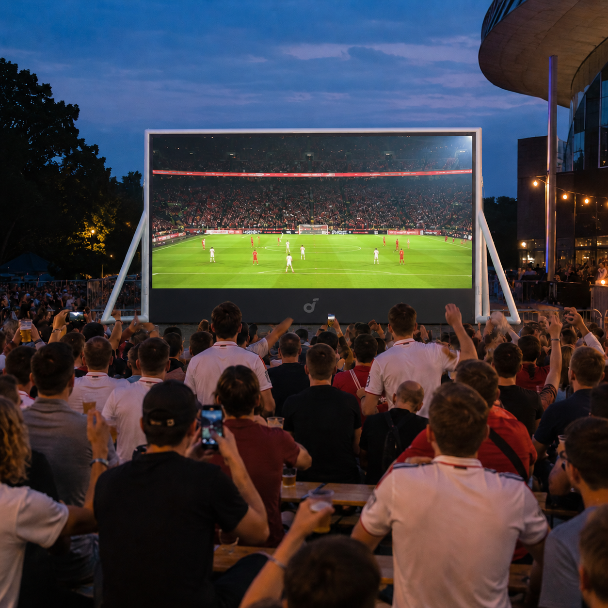 Sport-Übertragung beim Public Viewing