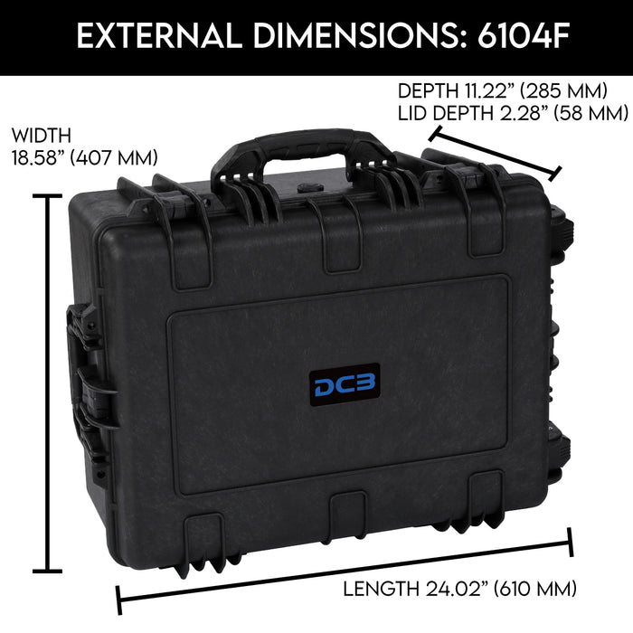 DCB 6104F waterproof protective case with foam