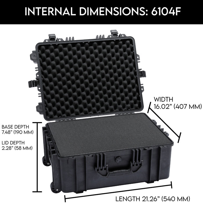 DCB 6104F waterproof protective case with foam