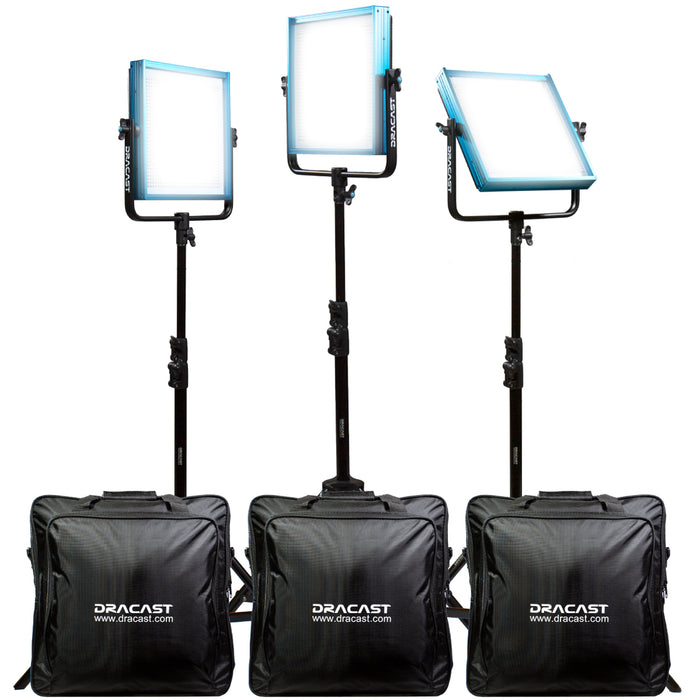 Dracast Plus Series LED1000 - Tageslicht 3er Licht-Set